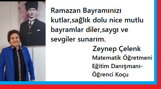 Zeynep Çelenk  Bayram Mesajı yayınladı.